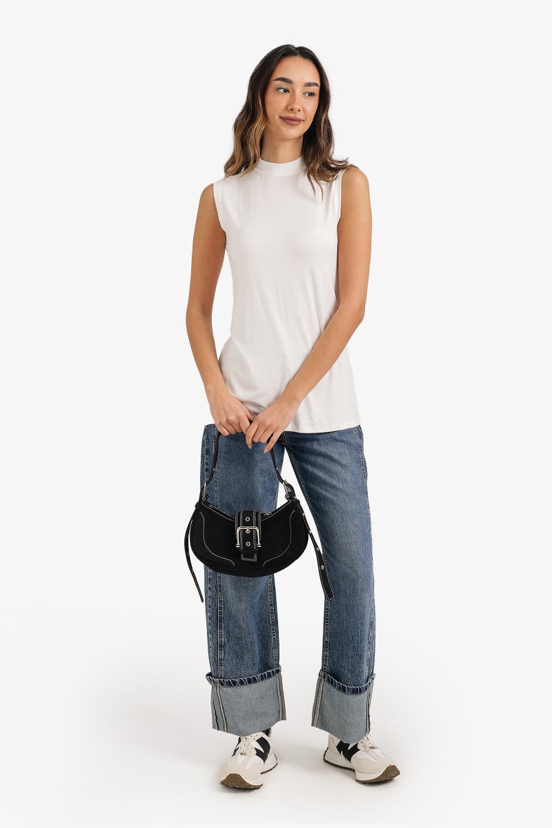 Carina Mock-Neck T-Shirt - Image 1